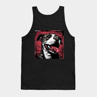 Retro Art American Pit Bull Terrier Dog Lover Tank Top